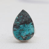 925 Silver Tourmaline With Chrysocolla Rings