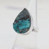 925 Silver Tourmaline With Chrysocolla Rings