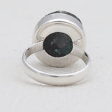 925 Silver Tourmaline With Chrysocolla Rings