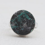 925 Silver Tourmaline With Chrysocolla Rings