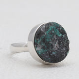 925 Silver Tourmaline With Chrysocolla Rings