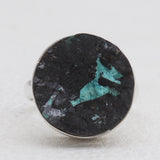 925 Silver Tourmaline With Chrysocolla Rings