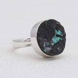 925 Silver Tourmaline With Chrysocolla Rings
