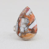 Turquoise Spiny Oyster Silver Rings