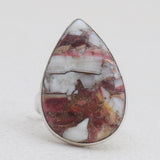 Turquoise Spiny Oyster Silver Rings