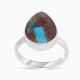 Lava Mexican Turquoise Silver Rings