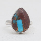 Lava Mexican Turquoise Silver Rings