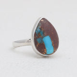 Lava Mexican Turquoise Silver Rings