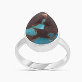 Lava Mexican Turquoise Silver Rings