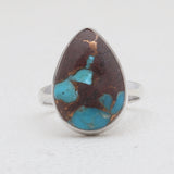 Lava Mexican Turquoise Silver Rings
