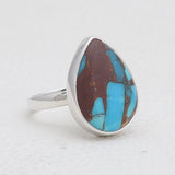 Lava Mexican Turquoise Silver Rings