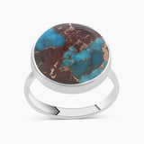 Lava Mexican Turquoise Silver Rings