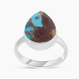 Lava Mexican Turquoise Silver Rings