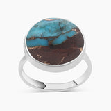 Lava Mexican Turquoise Silver Rings