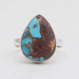 Lava Mexican Turquoise Silver Rings