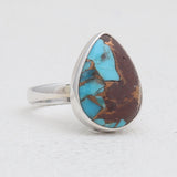 Lava Mexican Turquoise Silver Rings