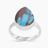 Lava Mexican Turquoise Silver Rings