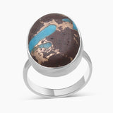 Lava Mexican Turquoise Silver Rings