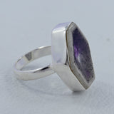 Amethyst Crystal Quartz Silver Ring