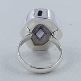 Amethyst Crystal Quartz Silver Ring