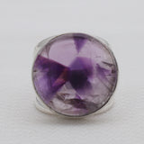 Amethyst Crystal Quartz Silver Rings