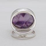 Amethyst Crystal Quartz Silver Rings