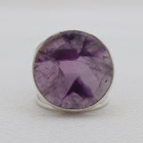 Amethyst Crystal Quartz Silver Rings