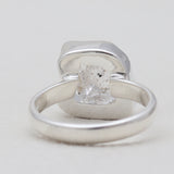 Raw Herkimer Quartz Silver Rings
