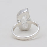 Raw Herkimer Quartz Silver Rings