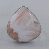 925 Silver Pink Scolecite Rings