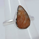 Natural Sunstone Sterling Silver Ring
