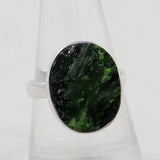 925 Silver Chrome Diopside Ring