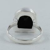 Raw Black Tourmaline Silver Rings