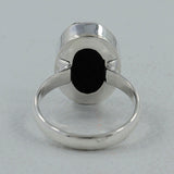 Raw Black Tourmaline Silver Rings