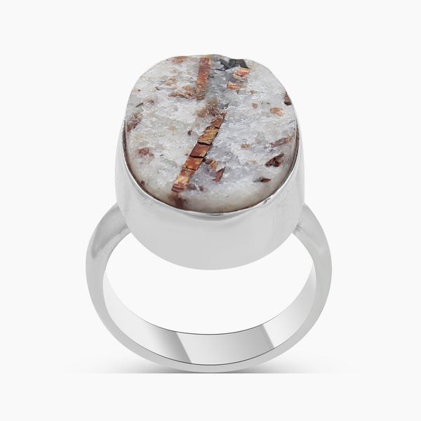 Natural Astrophyllite Silver Rings