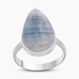 Blue Rhodochrosite Silver Rings