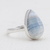 Blue Rhodochrosite Silver Rings