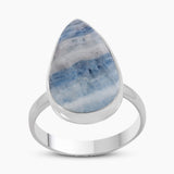 Blue Rhodochrosite Silver Rings