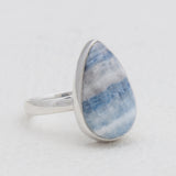 Blue Rhodochrosite Silver Rings