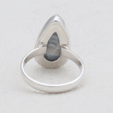 Blue Rhodochrosite Silver Rings