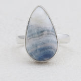 Blue Rhodochrosite Silver Rings