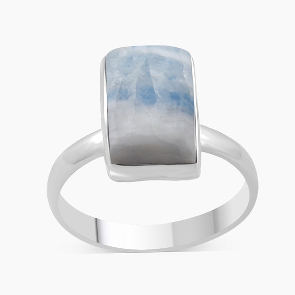 Blue Rhodochrosite Silver Rings