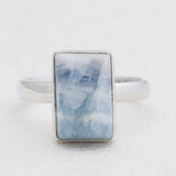 Blue Rhodochrosite Silver Rings
