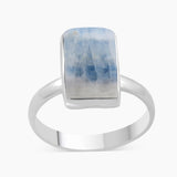 Blue Rhodochrosite Silver Rings