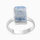 Blue Rhodochrosite Silver Rings
