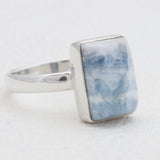 Blue Rhodochrosite Silver Rings