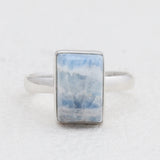 Blue Rhodochrosite Silver Rings
