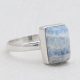 Blue Rhodochrosite Silver Rings