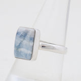 Blue Rhodochrosite Silver Rings