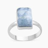 Blue Rhodochrosite Silver Rings